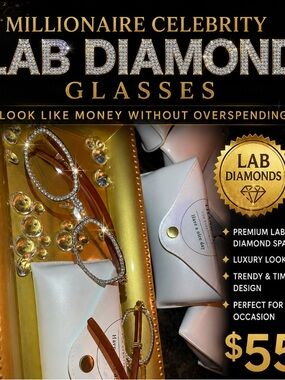 Millionaire Celebrity Glasses “Look Like Money” One (1) Unisex wooden